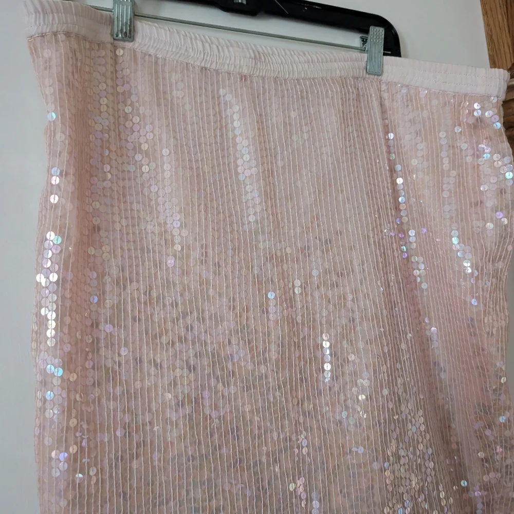 Stenay‎ Vintage 80s Glam Pink Sequin Two Piece Top Skirt Set Size Medium - Picture 10 of 16